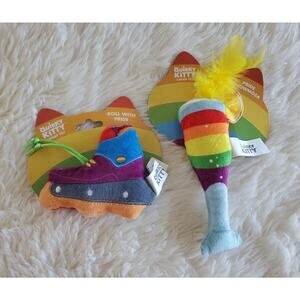 2 Quirky Kitty Purride Catnip Roll With Pride Skate & Pride Meowmosa Cat Toys